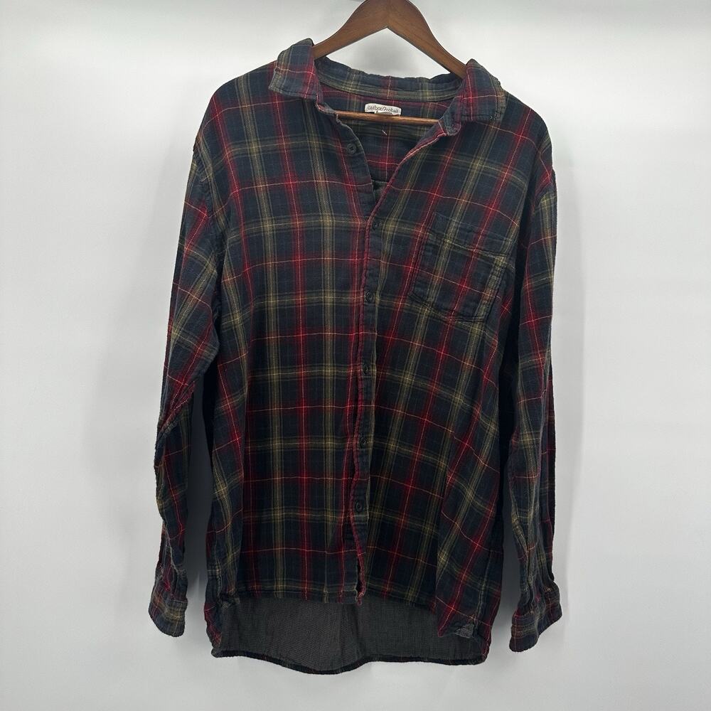 Carbon 2 Cobalt Shirt Mens‎ XL Plaid Check Light Weight Lined Flannel Button up